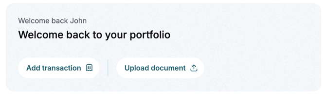 Welcome back to portfolio screenshot
